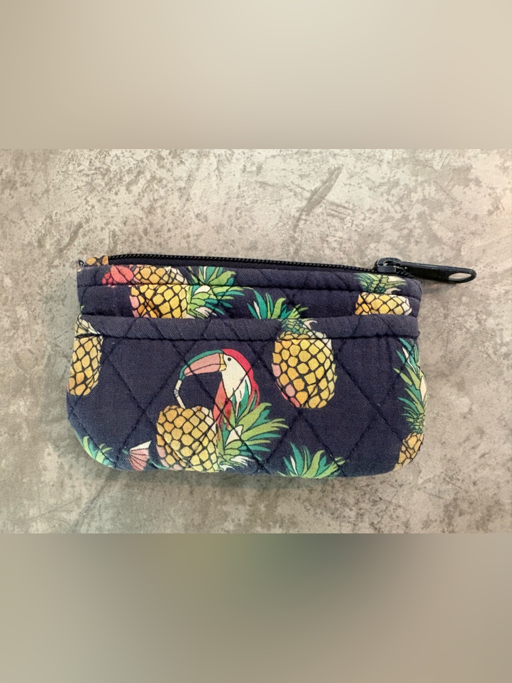 Vera Bradley quilted coin purse  "Toucan Party"